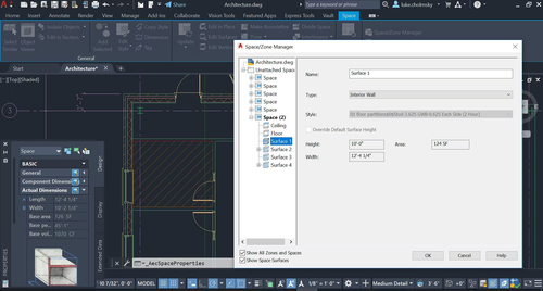 Designing with space and zone objects